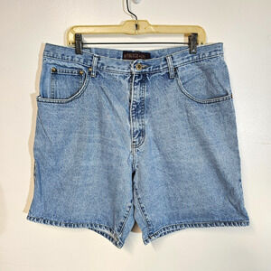 VTG GFC Baggy Blue Jean Shorts Jorts 38 Skater Grunge Dad Grandpa Y2K